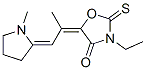 3-ethyl-5-[1-methyl-2-(1-methyl-2-pyrrolidinylidene)ethylidene]-2-thioxooxazolidin-4-one Struktur