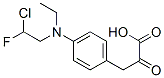 3-[4-(2-chloroethyl-(2-fluoroethyl)amino)phenyl]-2-oxo-propanoic acid Struktur