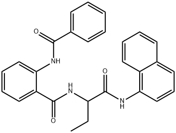 Benzamide, 2-(benzoylamino)-N-[1-[(1-naphthalenylamino)carbonyl]propyl]- (9CI) Struktur