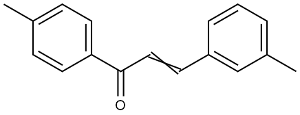 3-(3-methylphenyl)-1-(4-methylphenyl)prop-2-en-1-one 结构式