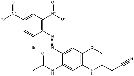 N-[2-[(2-bromo-4,6-dinitrophenyl)azo]-5-[(2-cyanoethyl)amino]-4-methoxyphenyl]acetamide Structure