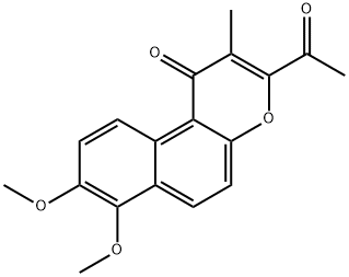 3-Acetyl-7,8-dimethoxy-2-methyl-1H-naphtho[2,1-b]pyran-1-one Structure