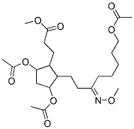 3,5-Bis(acetyloxy)-2-[8-(acetyloxy)-3-(methoxyimino)octyl]cyclopentanepropanoic acid methyl ester Struktur