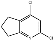2,4-Dichloro-6,7-dihydro-5H-cyclopenta[b]pyridine Struktur