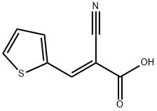 2-氰基-3-(2-噻吩)丙烯酸, 58177-53-0, 结构式