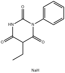sodium 5-ethyl-1-phenylbarbiturate Structure