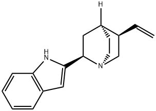 2-(5-VINYL-1-AZABICYCLO[2,2,2]OCTAN-2-YL)INDOLE Struktur