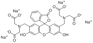 BIS[N,N-BIS(CARBOXYMETHYL)AMINOMETHYL]FLUORESCEIN TETRASODIUM SALT Structure