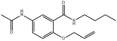 5-(Acetylamino)-2-(allyloxy)-N-butylbenzamide Struktur