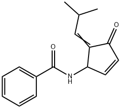 Benzamide, N-[5-(2-methylpropylidene)-4-oxo-2-cyclopenten-1-yl]- (9CI) Struktur