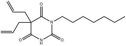 5,5-Diallyl-1-heptyl-2,4,6(1H,3H,5H)-pyrimidinetrione Struktur