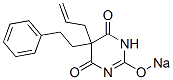 5-Allyl-5-phenethyl-2-sodiooxy-4,6(1H,5H)-pyrimidinedione Struktur
