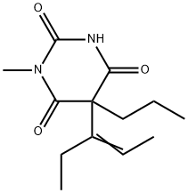5-(1-Ethyl-1-propenyl)-1-methyl-5-propyl-2,4,6(1H,3H,5H)-pyrimidinetrione Struktur