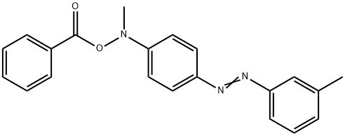 N-benzoyloxy-3'-methyl-4-methylaminoazobenzene Struktur