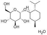 L-MENTHYL-A-D-GLUCOPYRANOSIDE N-HYDRATE Struktur