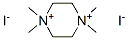 1,1,4,4-四甲基哌嗪二鎓二碘化物 结构式