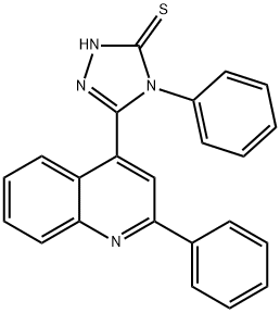 4-PHENYL-5-(2-PHENYLQUINOLIN-4-YL)-4H-1,2,4-TRIAZOLE-3-THIOL Structure