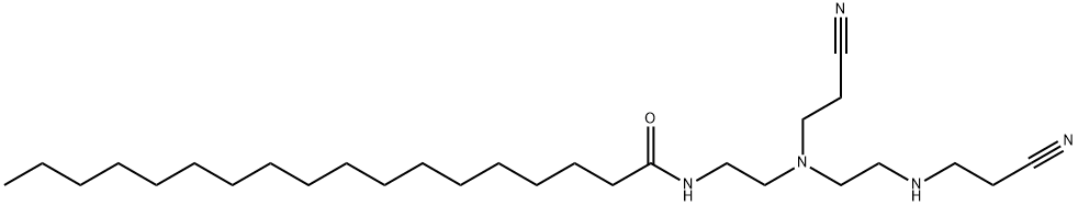 N-[2-[(2-cyanoethyl)[2-[(2-cyanoethyl)amino]ethyl]amino]ethyl]stearamide Struktur