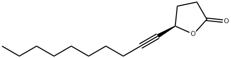 2(3H)-Furanone, 5-(1-decyn-1-yl)dihydro-, (5R)- Structure