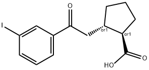 TRANS-2-[2-(3-IODOPHENYL)-2-OXOETHYL]CYCLOPENTANE-1-CARBOXYLIC ACID Structure