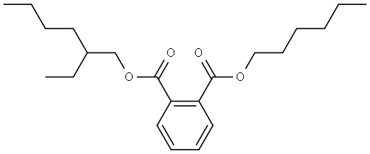 邻苯二甲酸己基-2-乙基己酯 结构式