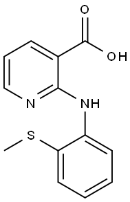 2-(2-METHYLSULFANYL-PHENYLAMINO)-NICOTINIC ACID 结构式