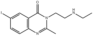 3-(2-(Ethylamino)ethyl)-6-iodo-2-methyl-4(3H)-quinazolinone Struktur