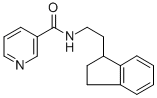 3-Pyridinecarboxamide, N-(2-(2,3-dihydro-1H-inden-1-yl)ethyl)- Structure