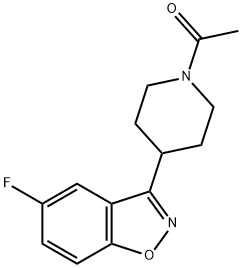 3-(1-Acetyl-4-piperidinyl)-5-fluoro-1,2-benzisoxazole Structure
