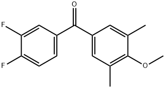 3,4-DIFLUORO-3',5'-DIMETHYL-4'-METHOXYBENZOPHENONE|(3,4-二氟苯基)(4-甲氧基-3,5-二甲基苯基)甲酮