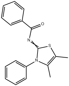 N-(4,5-二甲基-3-苯基噻唑-2(3H)-基)苯甲酰胺, 860683-32-5, 结构式