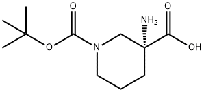 (R)-3-AMINO-1-(TERT-BUTOXYCARBONYL)PIPERIDINE-3-CARBOXYLIC ACID Structure