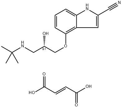 S(−)-CYANOPINDOLOL HEMIFUMARATE SALT, 874882-72-1, 结构式