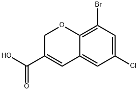 8-Bromo-6-chloro-2H-chromene-3-carboxylic acid Structure