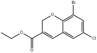 8-Bromo-6-chloro-2H-chromene-3-carboxylic acid ethyl ester Structure