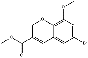 6-Bromo-8-methoxy-2H-chromene-3-carboxylic acid methyl ester Structure
