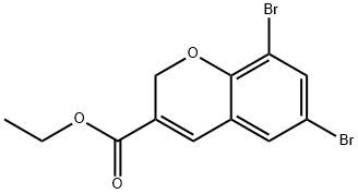 6,8-Dibromo-2H-chromene-3-carboxylic acid ethyl ester Structure