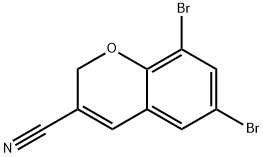 6,8-Dibromo-2H-chromene-3-carbonitrile Structure