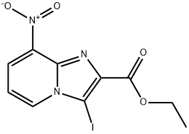 3-Iodo-8-nitro-imidazo[1,2-a]pyridine-2-carboxylic acid ethyl ester Structure