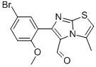 6-(5-Bromo-2-methoxyphenyl)-3-methylimidazo[2,1-b]thiazole-5-carboxaldehyde Structure