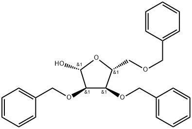 2,3,5-三-O-苄基-B-D-呋喃核糖苷, 89361-52-4, 结构式