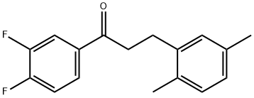 3',4'-DIFLUORO-3-(2,5-DIMETHYLPHENYL)PROPIOPHENONE Struktur