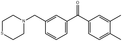 3,4-DIMETHYL-3'-THIOMORPHOLINOMETHYL BENZOPHENONE Struktur