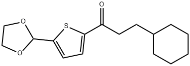 (2-CYCLOHEXYL)ETHYL 5-(1,3-DIOXOLAN-2-YL)-2-THIENYL KETONE Structure