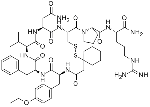 BETA-MERCAPTO-BETA,BETA-CYCLOPENTAMETHYLENE-PROPIONYL-TYR(ET)-PHE-VAL-ASN-CYS-PRO-ARG-NH2|(D(CH2)51,TYR(ET)2,VAL4,ARG8,DES-GLY9)-VASOPRESSIN