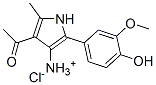 [4-acetyl-2-(4-hydroxy-3-methoxy-phenyl)-5-methyl-1H-pyrrol-3-yl]azani um chloride Struktur