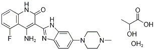 ドビチニブ乳酸塩水和物 化学構造式