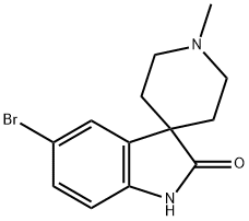 1,2-Dihydro-2-oxo-1'-methylspiro[5-bromo-3H-indole-3,4'-piperidine] Struktur
