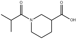 1-Isobutyryl-3-piperidinecarboxylic acid Struktur