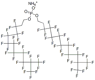 ammonium bis[3,3,4,4,5,5,6,6,7,7,8,8,9,9,10,10,11,12,12,12-icosafluoro-11-(trifluoromethyl)dodecyl] phosphate Structure